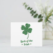 st patricks bekümmertes Glücksklee Postkarte (Stehend Vorderseite)