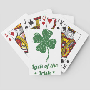 st patricks bekümmertes Glücksklee Spielkarten