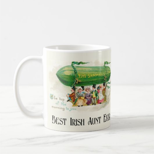 St Patrick's Best Irish Tante je Retro farbenfroh Kaffeetasse (Links)