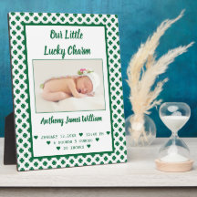 St. Patrick's Birth Announcement Baby Boy Foto
