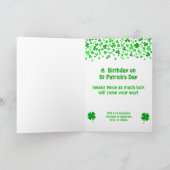 St Patrick's Birthday Cake Custom Candles Greeting Karte (Innenseite)