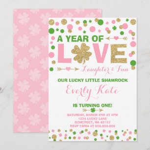 St. Patrick's Birthday Einladung Little Kleeblatt