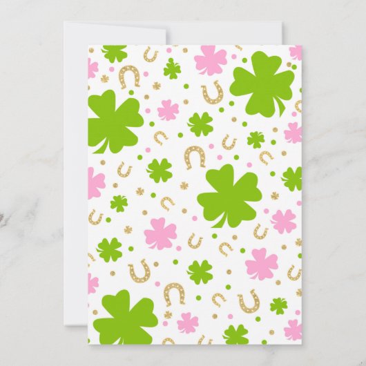 St. Patrick's Birthday Einladung Lucky One Party (Rückseite)