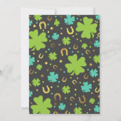 St. Patrick's Birthday Einladung Lucky One Party (Rückseite)