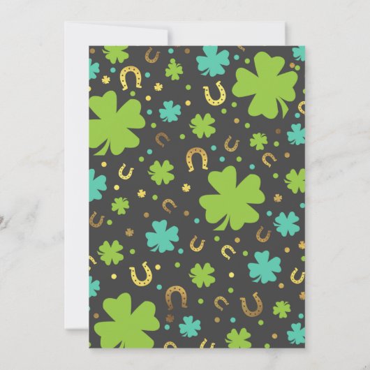 St. Patrick's Birthday Einladung Lucky One Party (Rückseite)