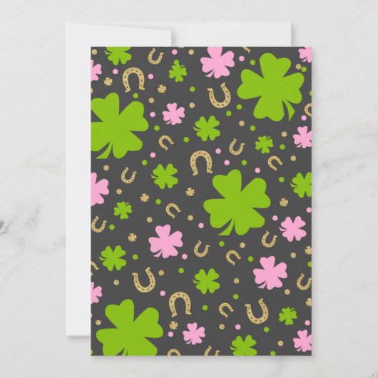 St. Patrick's Birthday Einladung Lucky One Party (Rückseite)