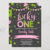 St. Patrick's Birthday Einladung Lucky One Party (Vorne/Hinten)