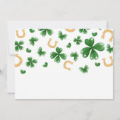 St. Patrick's Birthday Foto Dankeschön Card Einladung (Rückseite)