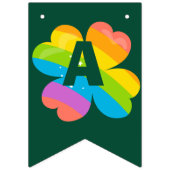 St. Patrick's Birthday Rainbow Clover Green Irish Wimpelkette (Dritte Fahne)