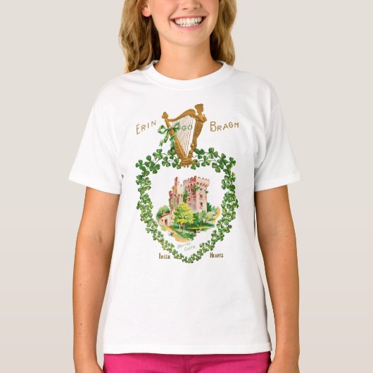 St Patrick's Blarney Castle Irish Harp of Erin T-Shirt (Vorderseite)