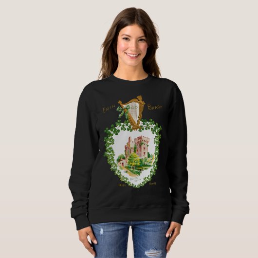 St Patrick's Blarney Castle Irland Erin Go Bragh Sweatshirt (Vorne ganz)