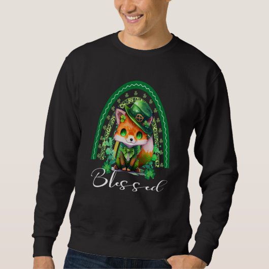 St Patrick's Blessed Cute Rainbow Adorable Christi Sweatshirt (Vorderseite)