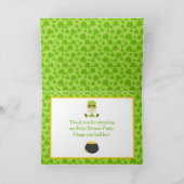 St Patricks Boy Baby Shower Dankeskarte (Innenseite)