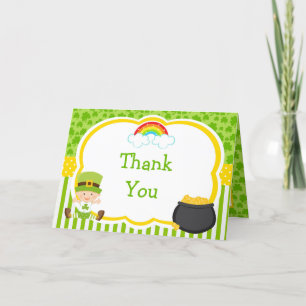 St Patricks Boy Baby Shower Dankeskarte