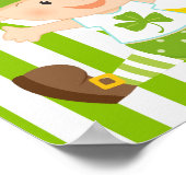 St Patricks Boy Baby Shower Poster (Ecke)