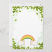St Patrick's Boy Little Kleeblatt Baby Shower Einladung (Rückseite)