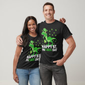 St Patricks Boys Day Pajamas T Rex Saint Dinosaur T-Shirt (Unisex)