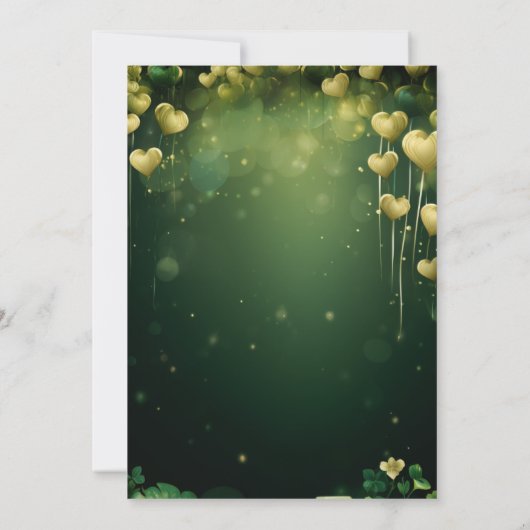 St. Patricks Brautparty Grüne Einladung (Rückseite)