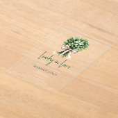 St. Patricks Brautschauer-Clover-Bouquet Acryleinladungen (Ablage )