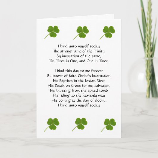 St. Patrick's Breastplate Card Karte (Vorderseite)