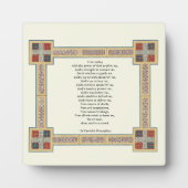 St. Patrick's Breastplate Gebet mit keltischen Kno Fotoplatte (Vorderseite)