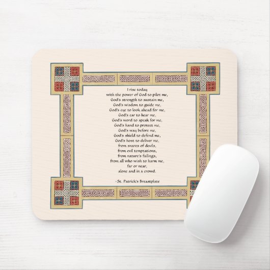 St. Patrick's Breastplate Gebet mit keltischen Kno Mousepad (Mit Mouse)