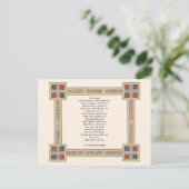 St. Patrick's Breastplate Gebet mit keltischen Kno Postkarte (Stehend Vorderseite)