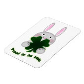 St. Patricks Bunny Proud zu irischem Kleeblatt Magnet (Linke Seite)