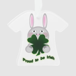 St. Patricks Bunny Proud zu irischem Kleeblatt Ornament