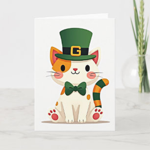 St. Patrick's Card mit gestreifter Katze Karte