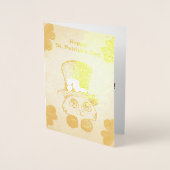 St. Patrick's Cat and Kleeblatts Zeichnend, ZKOA Folienkarte (Vorderseite)