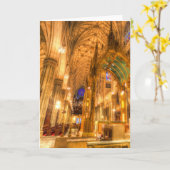 St Patrick's Cathedral Manhattan New York Karte (Gelbe Blume)