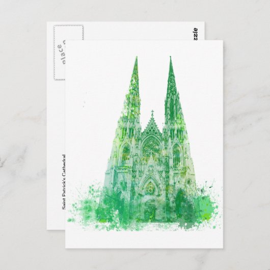 St. Patrick's Cathedral New York Postkarte (Vorne/Hinten)