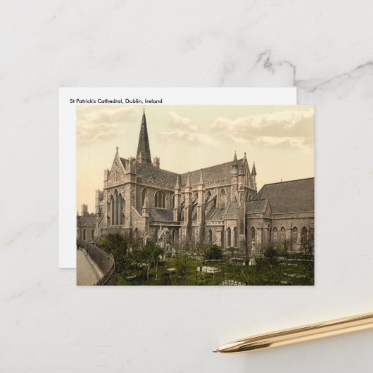 St Patrick's Cathedral Postkarte (Vorderseite/Rückseite Beispiel)