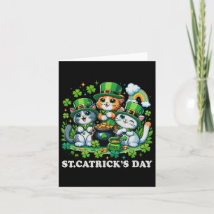St Patricks Catricks Day Cats Saint Pattys Cat Lov Karte
