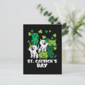St Patricks Catricks Day Cats Saint Pattys Dankeskarte (Stehend Vorderseite)