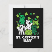 St Patricks Catricks Day Cats Saint Pattys Dankeskarte (Rückseite)