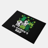 St Patricks Catricks Day Cats Saint Pattys Fußmatte (Schrägansicht)