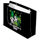 St Patricks Catricks Day Cats Saint Pattys Große Geschenktüte (Vorderseite Schrägansicht)