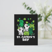 St Patricks Catricks Day Cats Saint Pattys Postkarte (Stehend Vorderseite)