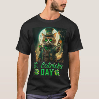 St Patricks Catricks Day Cats Saint Pattys Tag 3 T-Shirt
