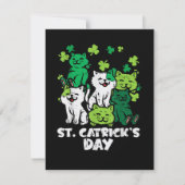 St Patricks Catricks Day Katzen Saint Pattys Ankündigung (Vorderseite)