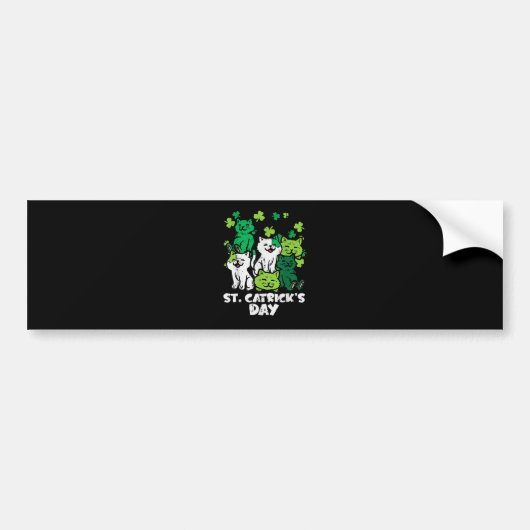 St Patricks Catricks Day Katzen Saint Pattys Autoaufkleber (Vorne)