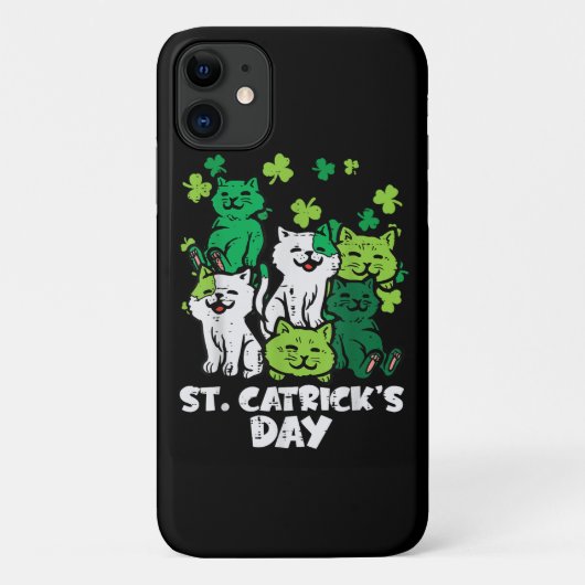 St Patricks Catricks Day Katzen Saint Pattys Case-Mate iPhone Hülle (Rückseite)