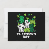 St Patricks Catricks Day Katzen Saint Pattys Einladung (Rückseite)