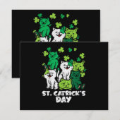 St Patricks Catricks Day Katzen Saint Pattys Einladung (Vorne/Hinten)