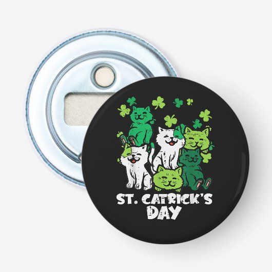 St Patricks Catricks Day Katzen Saint Pattys Flaschenöffner (Vorderseite)