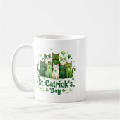 St Patricks Catricks Day Katzen Saint Pattys Fraue Kaffeetasse (Links)