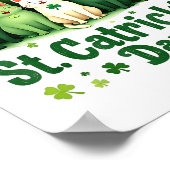 St Patricks Catricks Day Katzen Saint Pattys Fraue Poster (Ecke)