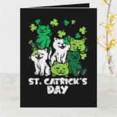 St Patricks Catricks Day Katzen Saint Pattys Karte (Gelbe Blume)